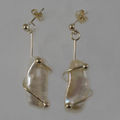 9ct and baroque pearl earring
