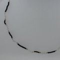 Black coral and silver necklace