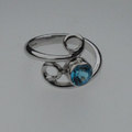 Blue topaz and silver ring 