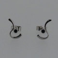 9ct white gold and sapphire stud earrings