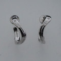Silver diamond stud earrings
