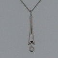 9ct white gold and diamond necklace