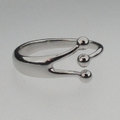 Silver bead ring