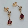 18ct Gold and Ruby earrings