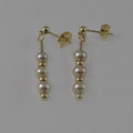 18ct pearl and bead earrings