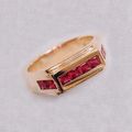 18ct mans heavy ruby diamond ring