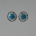Turquoise silver earrings