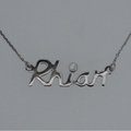 Named necklace with diamond