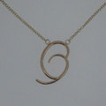 Symbolic broken heart 9ct yellow gold necklace