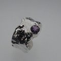 Silver and amethyst ring