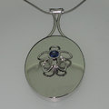 Sapphire 9ct white gold necklace