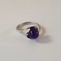 Amethyst and silver ring