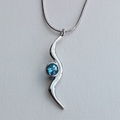 Blue topaz silve necklace