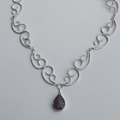Sapphire Celtic swirls necklace