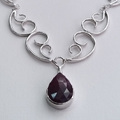 Sapphire Celtic swirls necklace