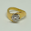One carat 18ct gold ring 