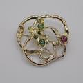 Free form tourmaline brooch