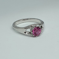 Pink sapphire 18ct white gold ring