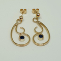 9ct sapphire earrings