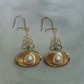 9ct cultured pearl earrings