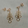 9ct yellow gold earrings based on circles