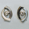 9ct white gold and diamond earrings 