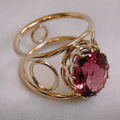 Pink tourmaline dress ring