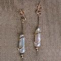 9ct gold baroque pearl earrings