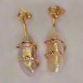 9ct and baroque pearl earrings