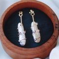 9ct gold and baroque pearl earrings