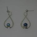 Silver blue topaz silver earrings