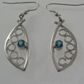 Blue topaz earrings in silver