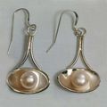 Silver pearl earringsEarrings