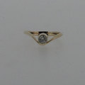 Gold diamond engagement ring 