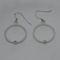 Silver and diamond earrings