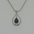Opal triplet and silver necklace