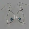 Blue topaz earrings dropper earrings