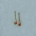 Rhodolite garnet dropper earrings