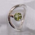 Silver peridot ring