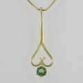 18ct gold and tsavorite necklace 