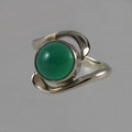 Gold agate dress ring